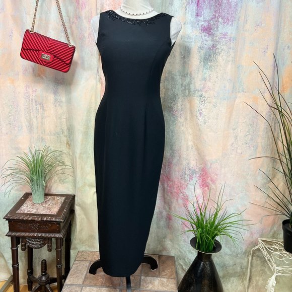 πCarole Little Elegant Semi Formal Beaded Mother of the Bride- Cocktail Dress - Picture 3 of 16